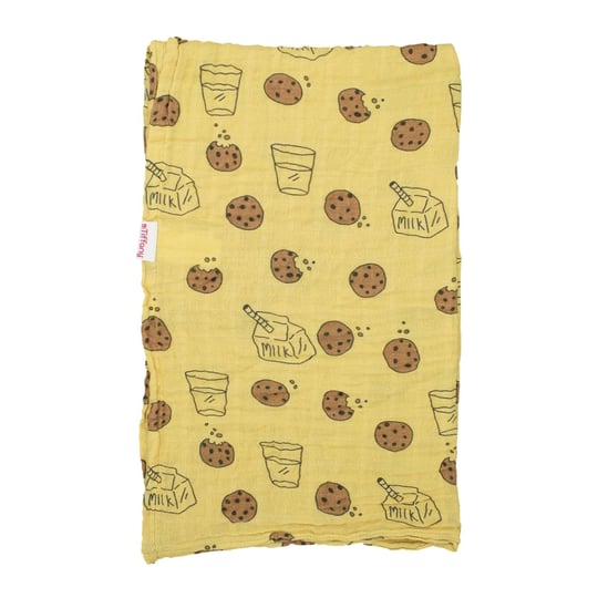 Tiffany Baby Cookie Baskılı Müslin Bebek Battaniye Sarı 79080 