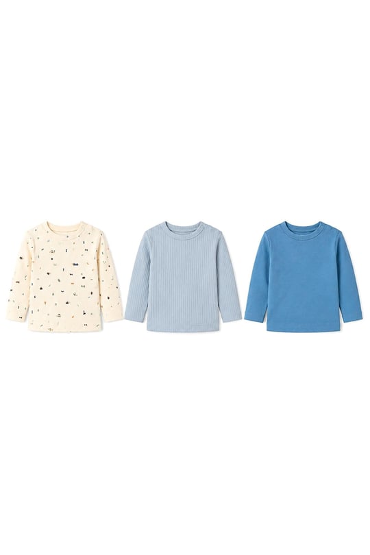 Tiffany Baby Erkek Bebek Mini Home Theme 3'lü Sweat Set Mavi 47096