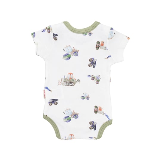 Tiffany Baby Erkek Bebek Work Machine Theme Yarım Kol Body Ekru 13008