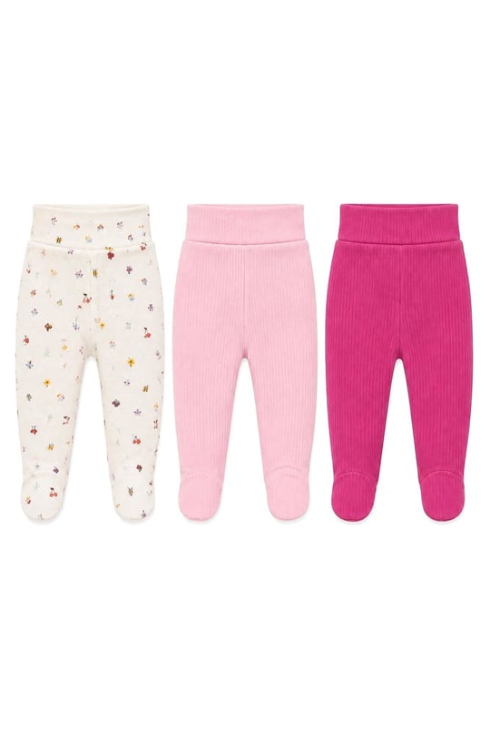 Tiffany Baby Kız Bebek Butterfly Theme 3'lü Patikli Alt Set Pembe 48007