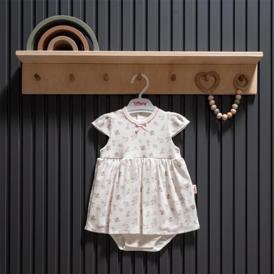 Tiffany Baby Kız Bebek Cute Cats Elbise Ekru 34086