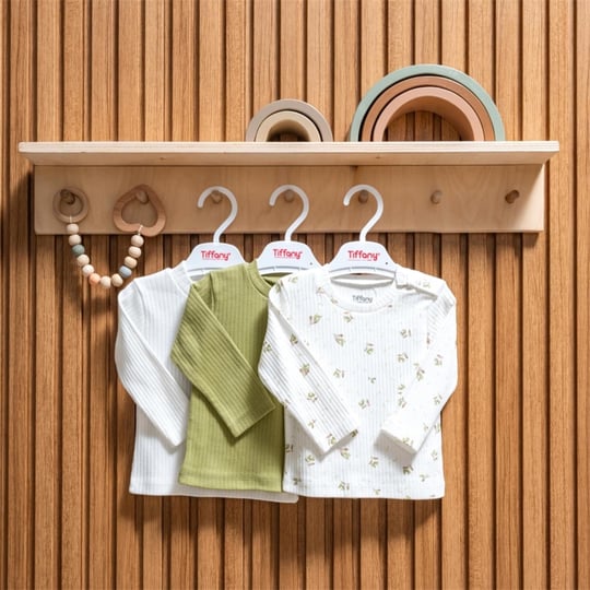 Tiffany Baby Kız Bebek Green Plant Theme 3'lü Sweat Set Yeşil 48096