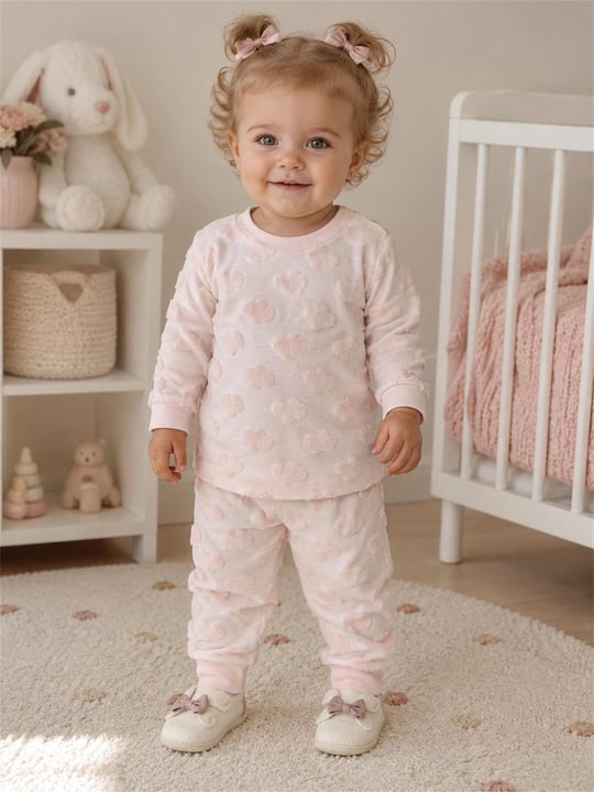 Tiffany Baby Kız Bebek Puffy Love Theme Alt Üst Takım Pudra 31098