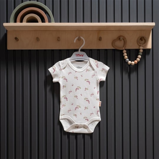Tiffany Baby Purple Grape Theme Yarım Kol Badi Beyaz 47008