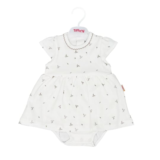 Tiffany Kız Bebek Olive Branch Theme Elbise Badi Ekru 46086