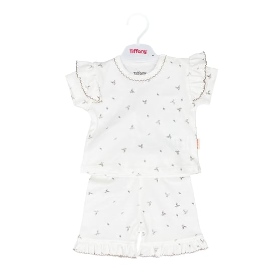 Tiffany Kız Bebek Olive Branch Theme Tişört Şort Takım Ekru 46104