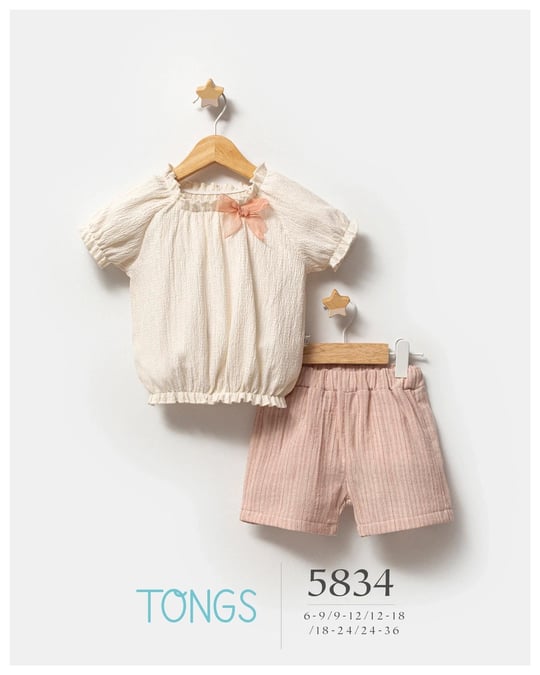 Tongs Baby Kız Bebek Penolope 2'li Takım Pembe 5834