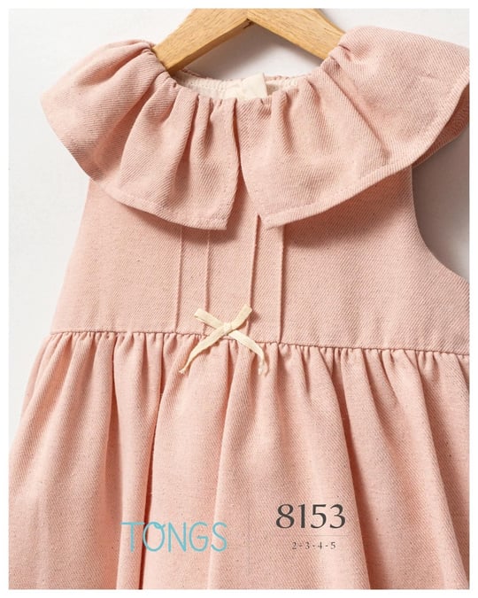 Tongs Baby Kız Çocuk Laya Taç Tokalı Elbise Bolero Takım Pembe 8153