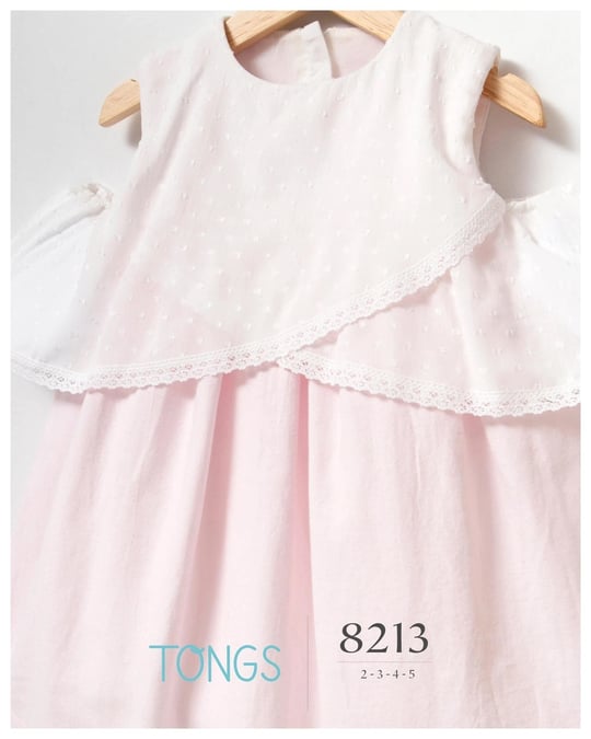 Tongs Baby Kız Çocuk Taç Tokalı Elbise Pembe 8213