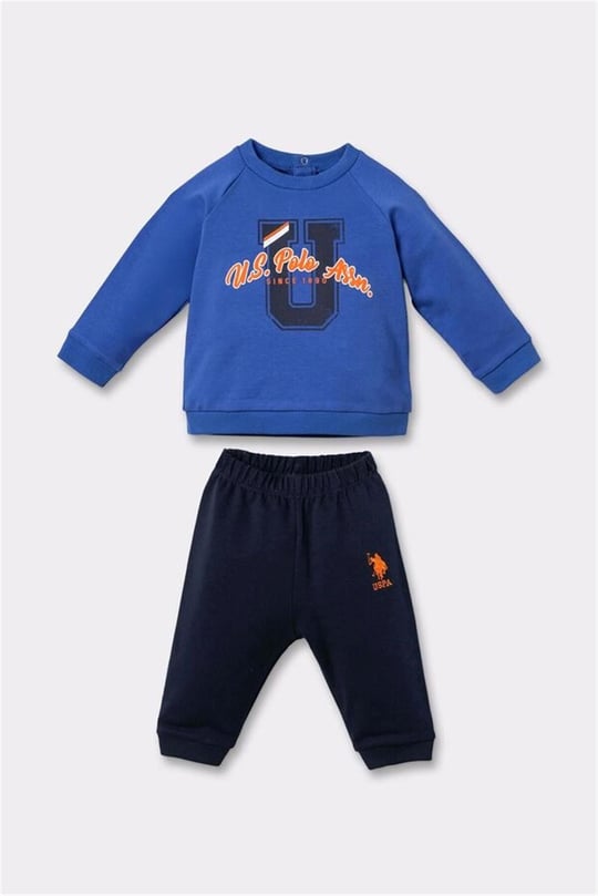 U.S Polo Assn Erkek Bebek 2'li Alt Üst Takım Mavi USB3165