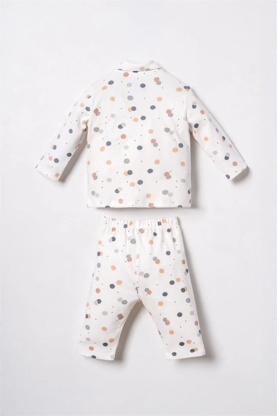 U.S Polo Assn Erkek Bebek Gömlek Pijama Takımı Beyaz USB3107