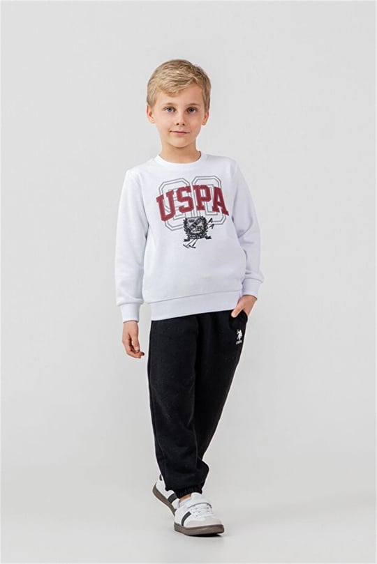 U.S Polo Assn Erkek Çocuk Eşofman Takımı Beyaz US2646-4