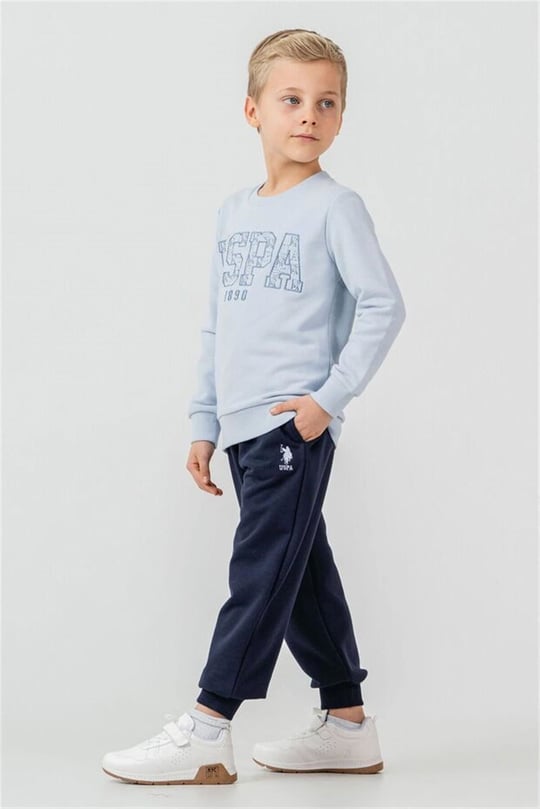 U.S Polo Assn Erkek Çocuk Nakışlı Eşofman Takımı Mavi US2610-4