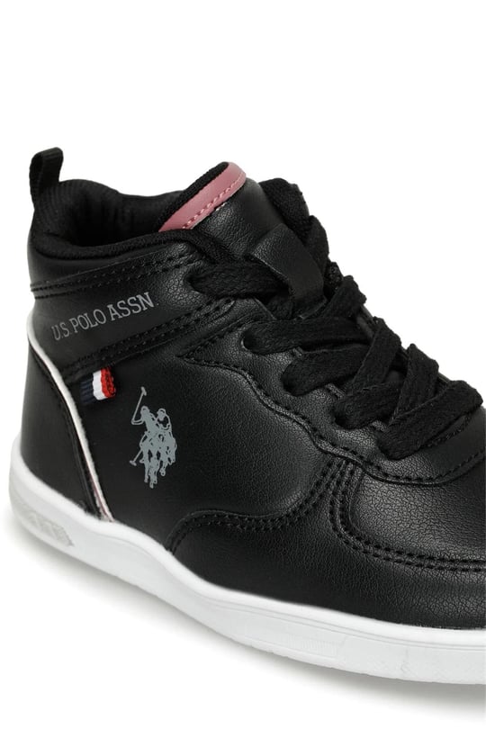 U. S. Polo Assn. Kız Çocuk Glonte Spor Ayakkabı Siyah/Vişne 1014681104