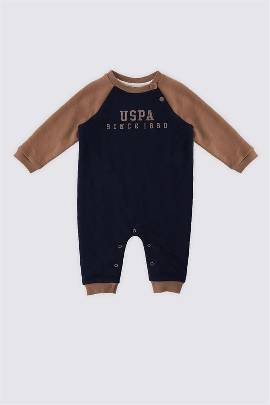 U.S. Polo Assn Erkek Bebek Patiksiz Tulum Lacivert USB1457