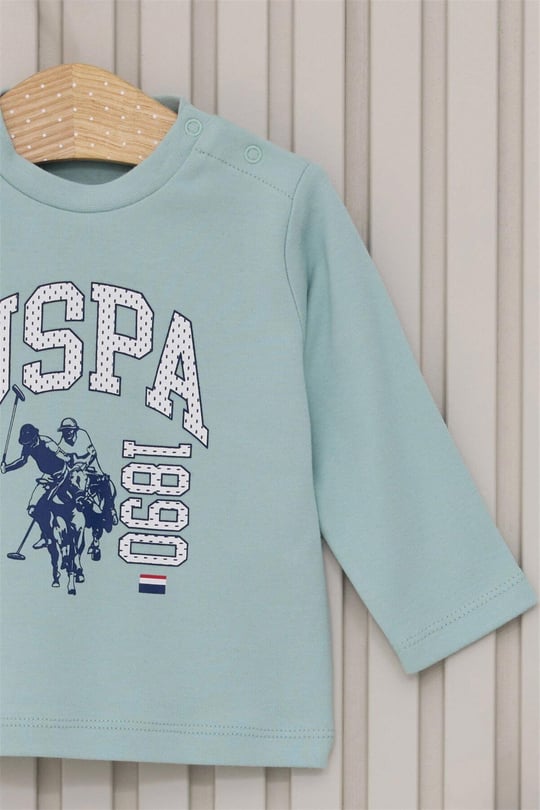 U.S. Polo Assn Erkek Bebek 2'li Takım Su Yeşili USB2096