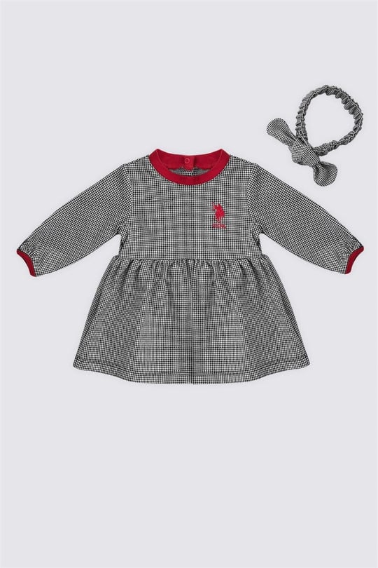 U.S. Polo Assn Kız Bebek Bandanalı Elbise Kazayağı USB1731