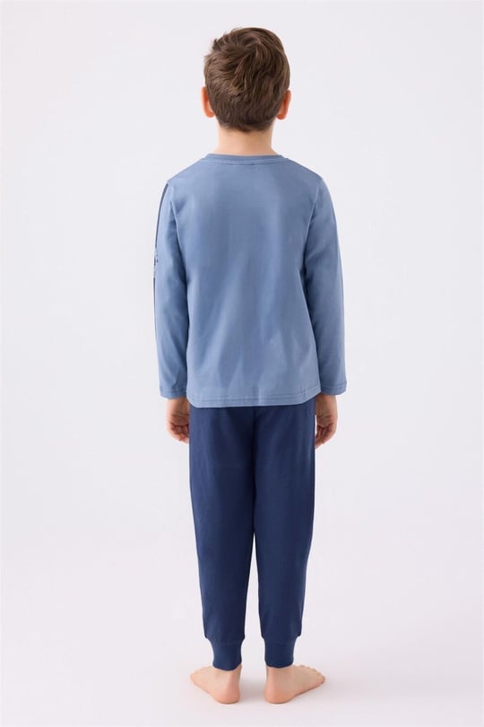 U.S. Polo Assn Erkek Çocuk Pijama Takım Mavi US1911-4