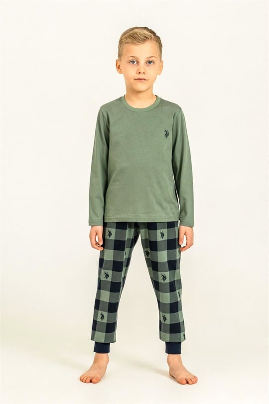 U.S. Polo Assn. Erkek Çocuk Pijama Takımı Yeşil US2647-G