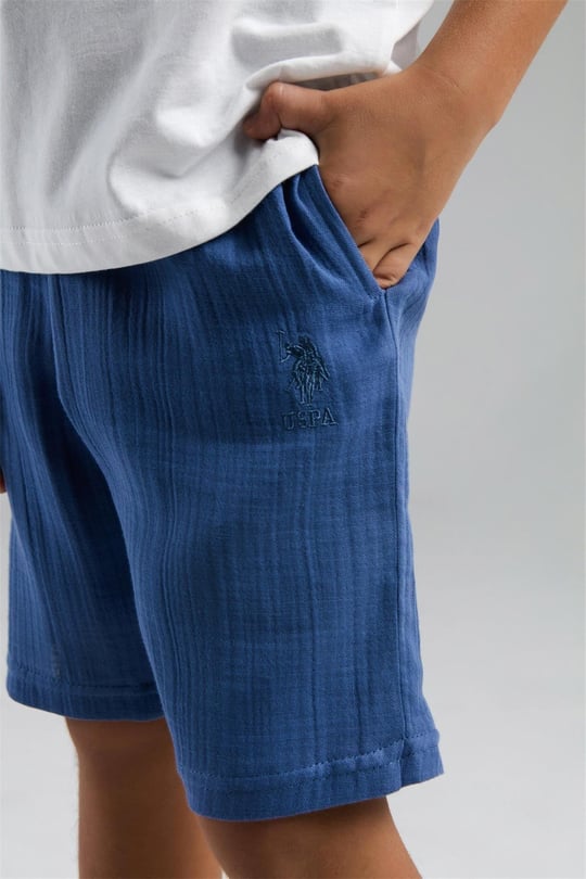 U.S. Polo Assn. Erkek Çocuk Bermuda Takım Beyaz US2039-4