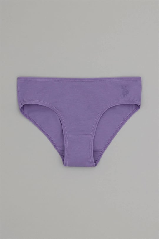 U.S. Polo Assn. Kız Çocuk 3'lü Slip Külot Set Açık Nil US1678