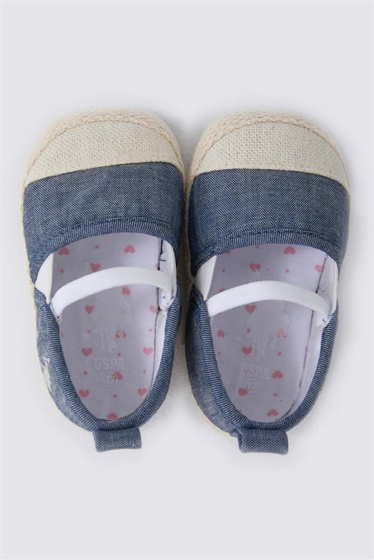 U.S. Polo Assn. Kız Bebek İlk Adım Babet Ayakkabı Denim USB1307