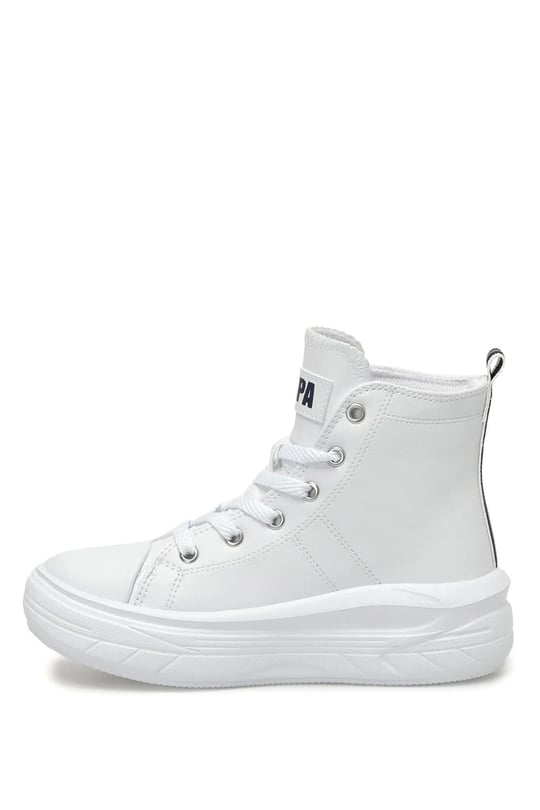 U.S. Polo Assn. Kız Çocuk Clementine JR PU 3PR Spor Ayakkabı Beyaz 101390022