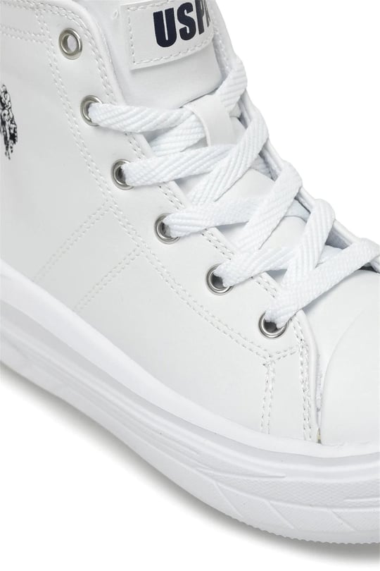 U.S. Polo Assn. Kız Çocuk Clementine JR PU 3PR Spor Ayakkabı Beyaz 101390022
