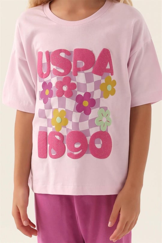 U.S. Polo Assn. Kız Çocuk Pijama Takımı Rose US1812-4