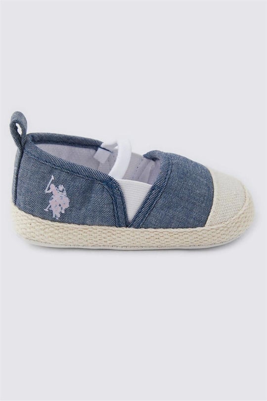 U.S. Polo Assn. Kız Bebek İlk Adım Babet Ayakkabı Denim USB1307