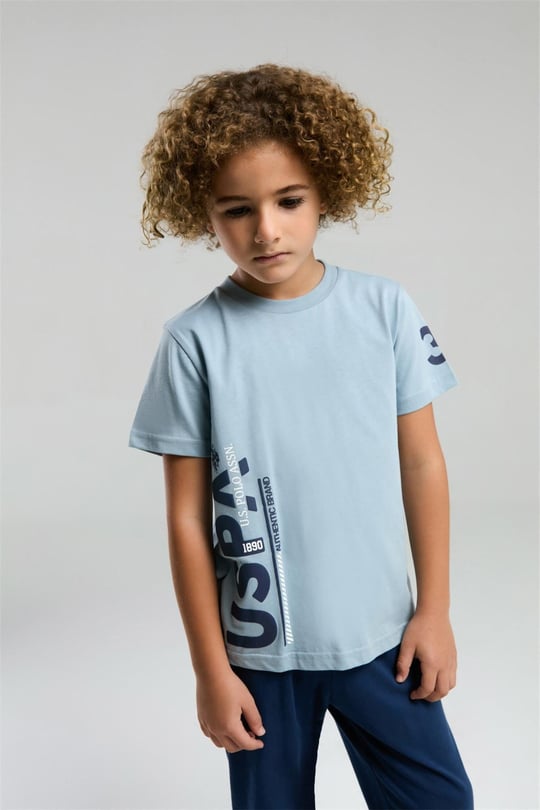 U.S. Polo Assn. Erkek Çocuk Pijama Takımı Mavi US2013-G