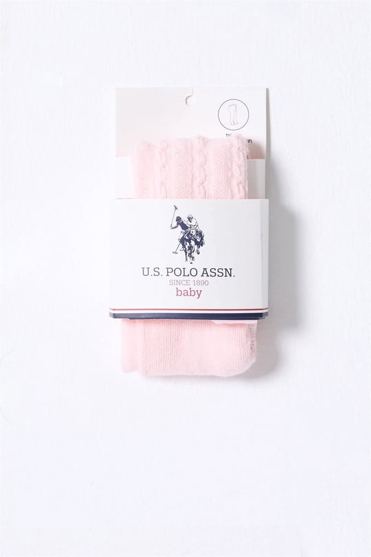 U.S. Polo Assn. Kız Bebek Külotlu Çorap Pembe USB1330
