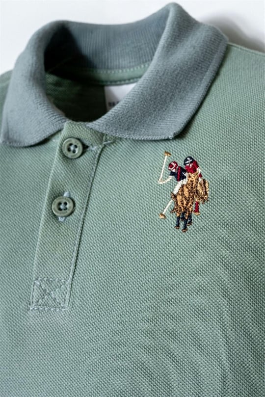 U.S. Polo Assn. Erkek Bebek Tişört Şort Takım Yeşil USB2885