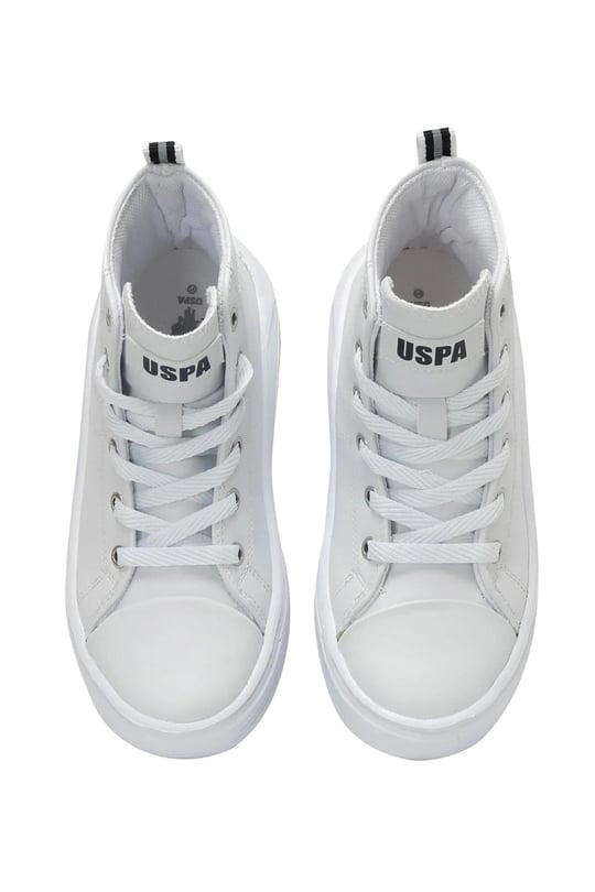U.S. Polo Assn. Kız Çocuk Clementine JR PU 3PR Spor Ayakkabı Beyaz 101390022