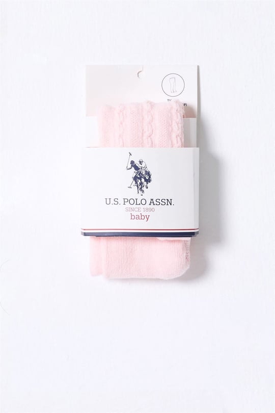 U.S. Polo Assn. Kız Bebek Külotlu Çorap Pembe USB1330