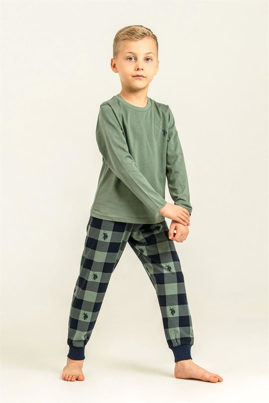 U.S. Polo Assn. Erkek Çocuk Pijama Takımı Yeşil US2647-4