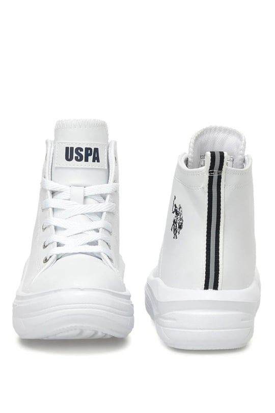U.S. Polo Assn. Kız Çocuk Clementine JR PU 3PR Spor Ayakkabı Beyaz 101390022