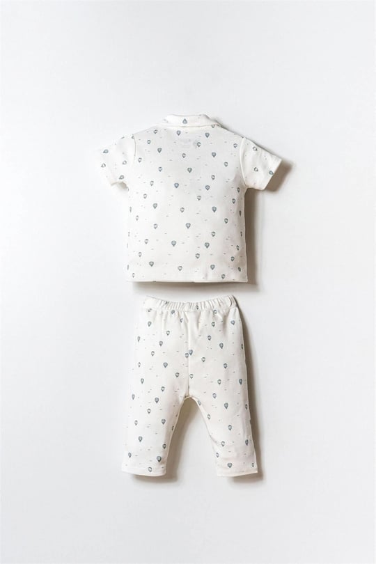 U.S. Polo Assn. Erkek Bebek Gömlek Pijama Takımı Beyaz USB2852