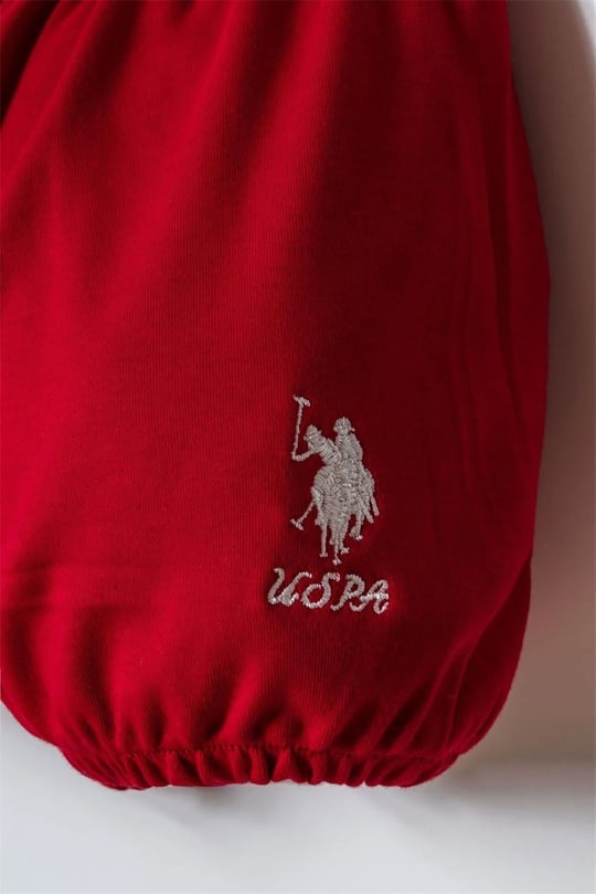 U.S. Polo Assn. Kız Bebek Tişört Şort Takım Beyaz USB2971