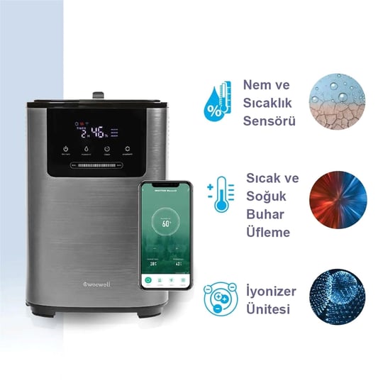 Weewell Iyonizerli Sıcak ve Soğuk Akıllı Buhar Makinesi WHC752R