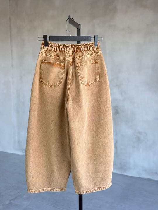 ÖN SİPARİŞE AÇILMIŞTIR...Vintage Balon Model Denim Pantolon(Karamel)