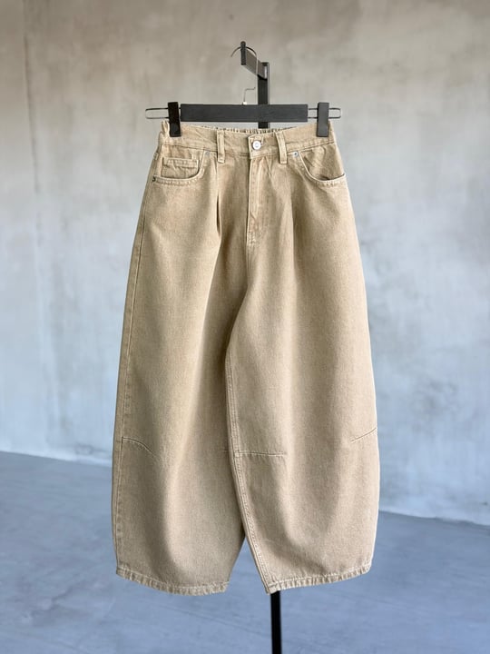 ÖN SİPARİŞE AÇILMIŞTIR...Vintage Balon Model Denim Pantolon(Olive)