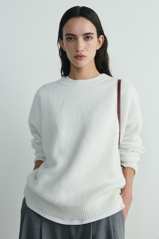 Ekru Bella Oversize Kazak