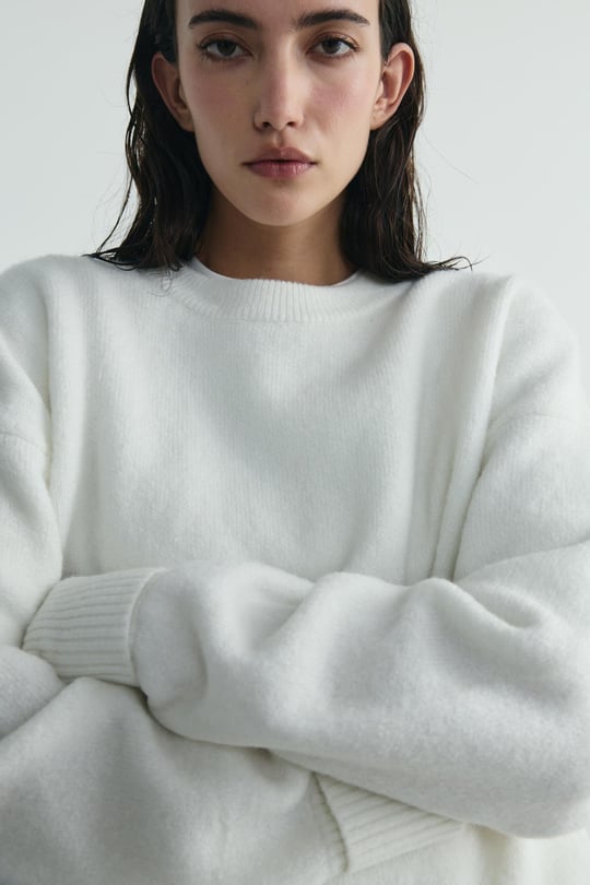 Ekru Bella Oversize Kazak