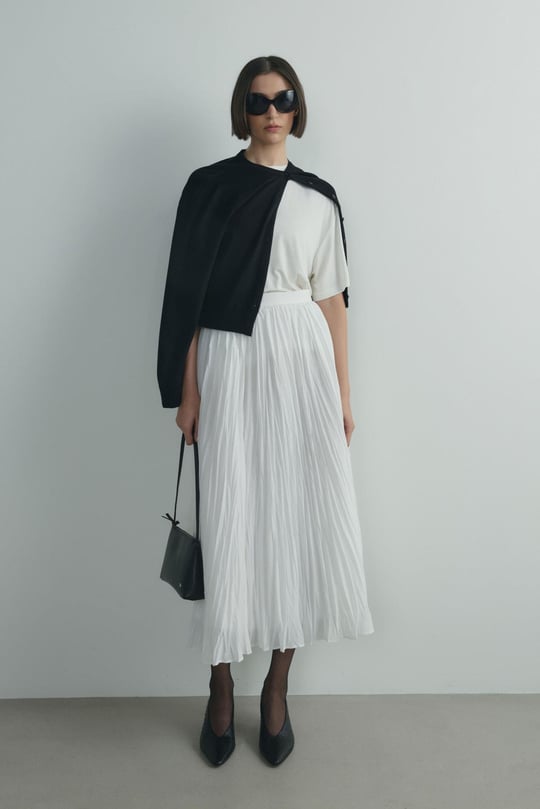 Ekru Donette Piliseli Etek