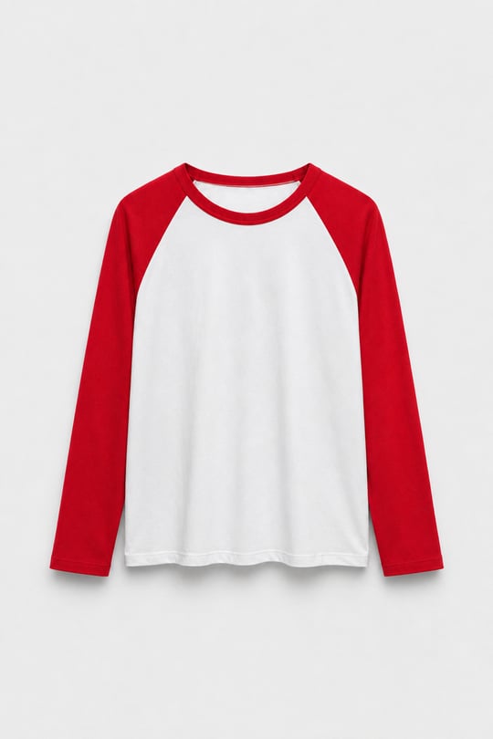 Kırmızı Reglan Çift Renk Tişört