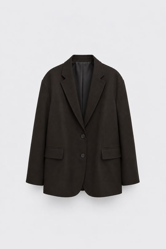 Koyu Kahve Maskülen Blazer Ceket