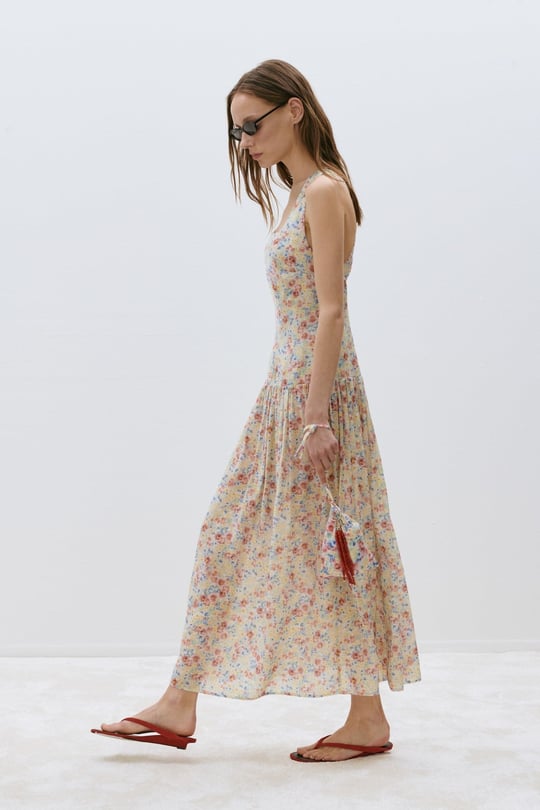 Peony Patterned Dress