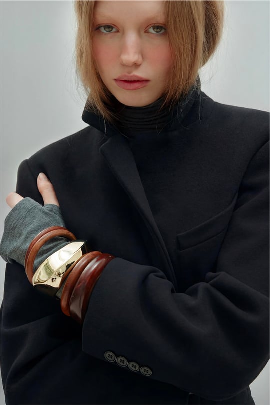 Siyah %100 Yün Blazer Ceket