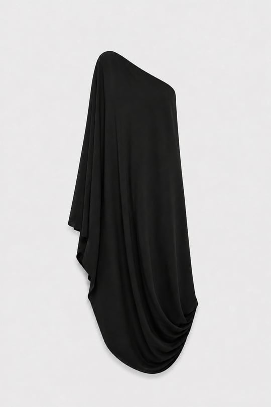 Alina Cape One-Sleeve Dress